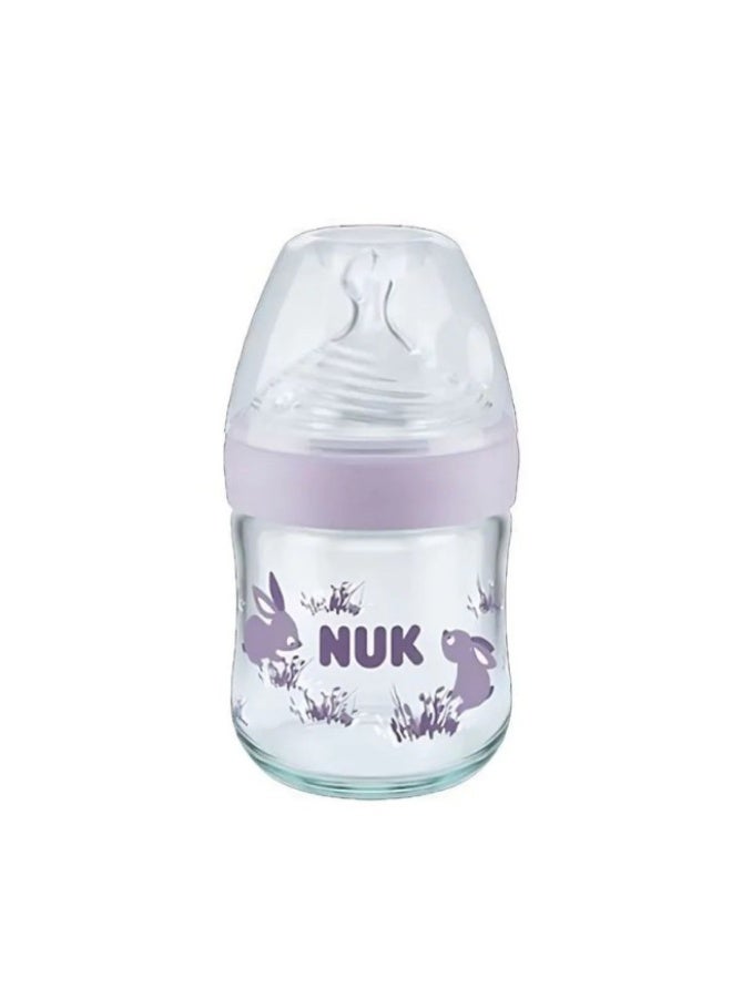 NUK Nature Sense Glass Baby Bottle with Temperature Control - 120ml (Size S) - Image 2